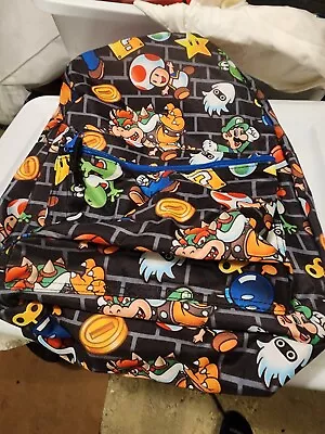 SUPER MARIO All Over Print 16  Backpack Book Bag Tote 2018 Nintendo-LION KING • $22