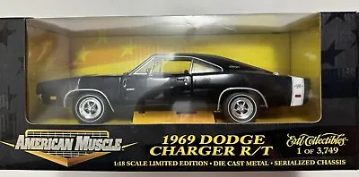 American Muscle 1969 Dodge Charger R/T Black 1:18 Scale Ertl / 1 Of 3749 LIMITED • $74