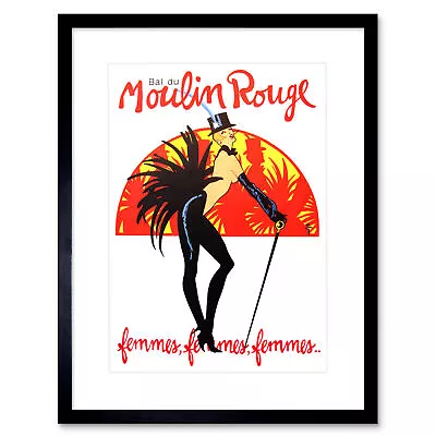 Burlesque Moulin Rouge Paris Girls Framed Wall Art Print 12X16 In • $34.49