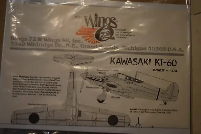 1/72 Kawasaki Ki-60 Vac Wings Vacformed Vacuform • $6