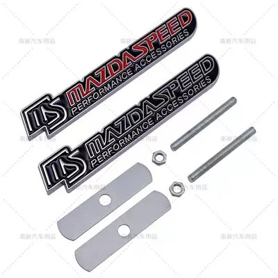 NEW JDM Metal MS MazdaSpeed GRILL BADGE CHROME Grille Front Emblem Badge Decals • $11.39