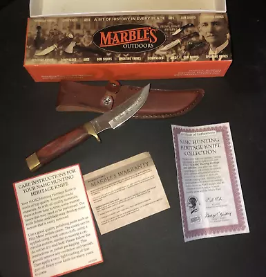Marbles 7.5  North American Hunting Club LIFE MEMBER Sheath Knife SET NEW PAPERS • $179