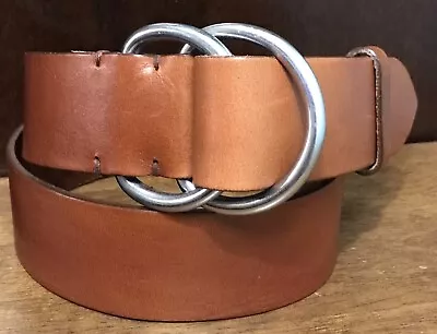 Banana Republic Leather Belt D Ring Brown Sz S 1.5”Wide Made In England VGUC • $18.50