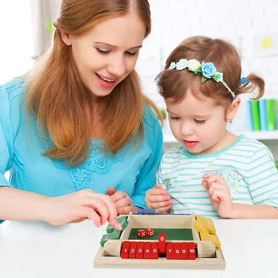 4 Player Shut The Box Wooden Board Games For Kids Adults 4-Sided Shut CV • $23.79