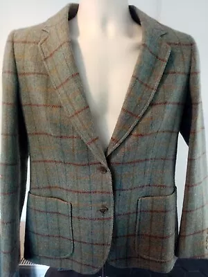 Burberrys London Made In England Wool Tartan Blazer Jacket Size 12 Frank/knize • £65