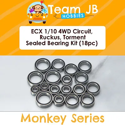 ECX 1/10 4WD Circuit Ruckus Torment - 18 Pcs Rubber Sealed Bearings Kit • $16.74