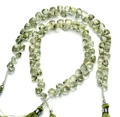 Natural Gem Green Amethyst Prasiolite 6.5mm Size Faceted 3D Trillion Beads 9  • $17.60