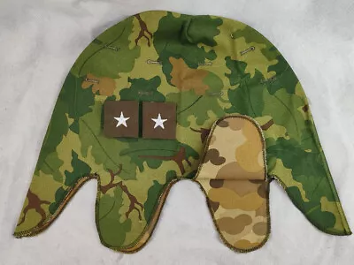 Vietnam Us Army M1 Mitchell Camo Helmet Cover &one Star Brigadier Embroiderpatch • $16.73