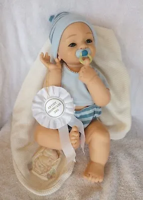 Master Piece Gallery Cuddle Bugs 15  Resin Blue Baby Doll By Pamela Erff 29/500 • $22