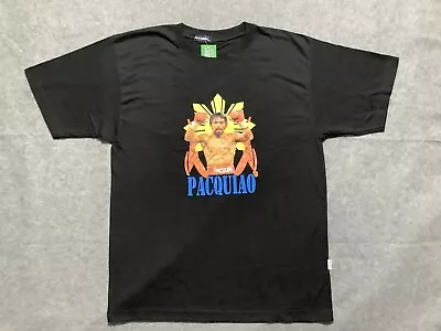 Men's Manny Pacman Pacquiao 2XL Short Sleeve Black T-shirt Boxing New • $6.99