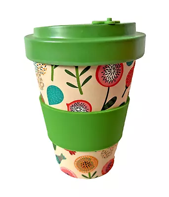 Autumn Floral Reusable Screw Top Eco Friendly Bamboo Composite Travel Mug • £9.99