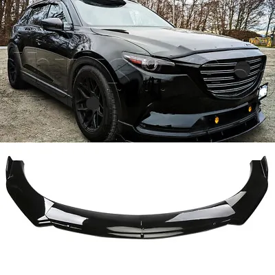 Glossy Black Front Bumper Lip Spoiler Splitter Body Kit For Mazda CX-7 CX-9 • $50.95