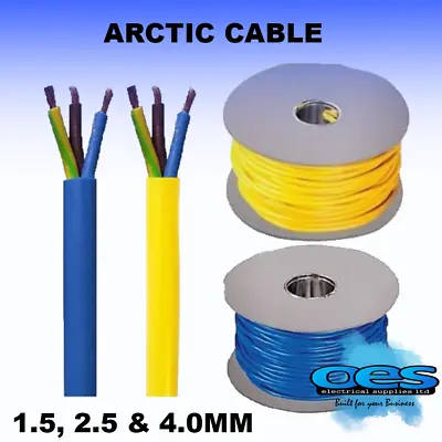 Arctic Grade Blue Or Yellow 3183 Flex Cable 3 Core 1.5 2.5 4mm Caravan Camping • £3.65