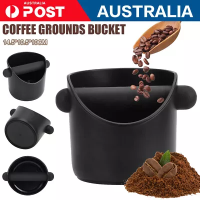 $12.69 • Buy Coffee Waste Container Grinds Knock Box Tamper Tube Bin Black Bucket 2022 NEW