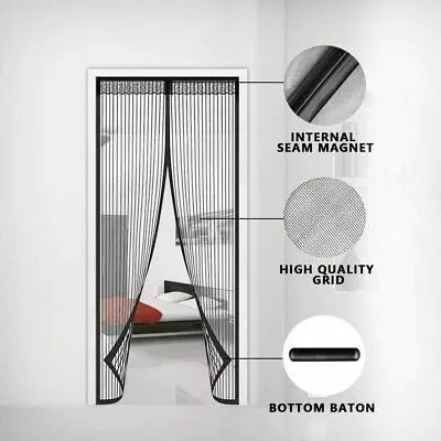 Magnetic Screen Door Heavy Duty Hands-Free Mosquito Mesh Anti Bugs Fly Curtain • $16.99