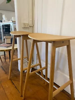 *EX-DISPLAY STOCK* - SET OF TWO - Timber Bar Stools - 75cm • $199