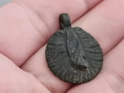 VR. Medieval Bronze Pendant Complete Uncleaned Condition Found In England LA165x • £145