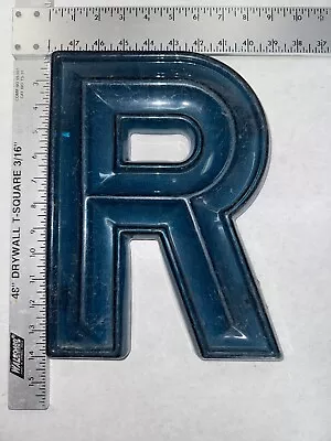 *Rare* Blue Vintage Movie Marquee Theater Letter Graphic Sign 12  “ R “ • $25