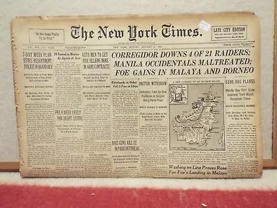 The New York Times Monday January 5 1942 • $25