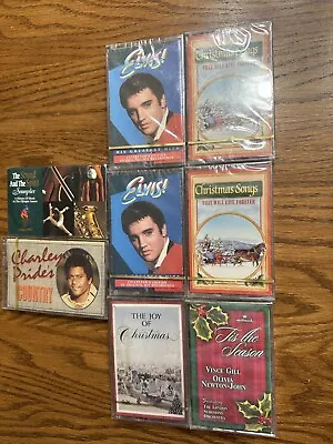 Lot Of New Sealed VTG Cassette Tapes Elvis Olivia Newton-John Charley Pride Xmas • $15
