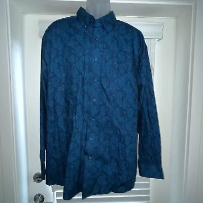 Used Ariat Long Sleeve Button Shirt Men Size XXl Paisley Design Country Western • $29.99