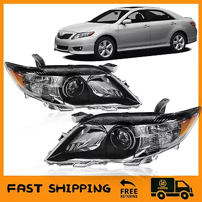 For 2010-2011 Toyota Camry Black Headlights Headlamp Lamp Left+Right Light 10-11 • $75.99