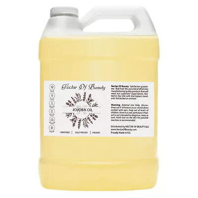 Jojoba Oil 100% Pure Organic Source Bulk 1 Gallon Skin Hair Nail Care Non-gmo • $83.49