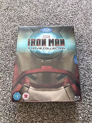 *new & Sealed* Marvel Iron Man 3 Movie Collection 1-3 123 Blu Ray Boxset Uk Pal • £29.99