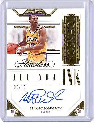 Magic Johnson 2022-23 Panini Flawless All-nba Ink Autograph Auto Gold 06/10 Hof • $54.99