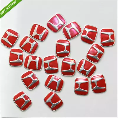 2pc Remote Key Logo Badge Emblem 13mm For HONDA CIVIC CRV JAZZ ACCORD - Red • $5.95