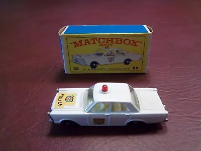 Vintage Matchbox Lesney No 55 Ford Galaxie Police Car • $35