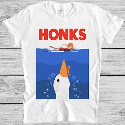 Honk Jaws Honks Goose Duck DnD Gift Cool Music Fashion Retro Tee T Shirt 7097 • £6.35