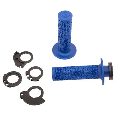 Moose Racing Lock On Grips 2 / 4 Stroke Motocross Dirtbike MX Blue Yamaha YZ WR • $26.95