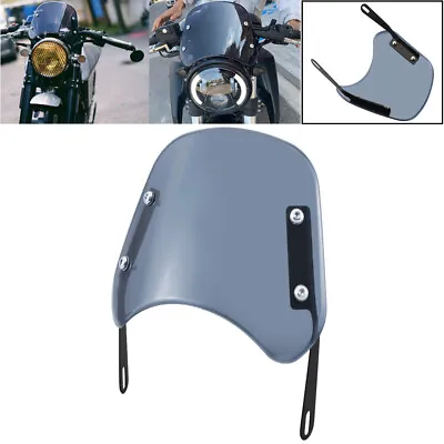 Universal Smoke 5-9  Motorcycle Headlight Windshield Windscreen Screen Deflector • $21.50