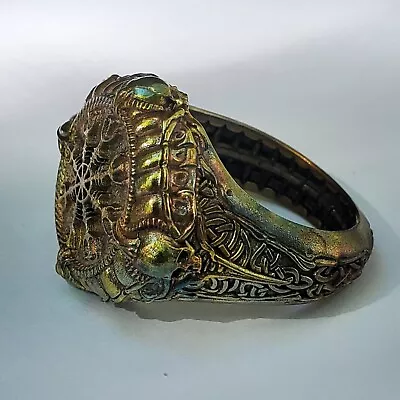 Bronze Viking Rune Skull Ring • $125