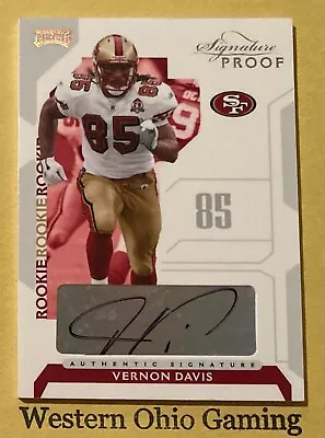 2006 Playoff NFL Vernon Davis #84 Signature Proof Rookie Autograph #005/150 MADE • $24.99