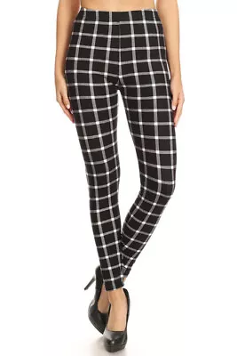 Womens Plaid Argyle Style Regular One Size Super Soft Leggings • $14.95