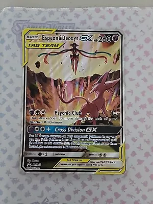 Pokémon TCG Espeon & Deoxys Tag Team GX Unified Minds SM240 Promo *JUMBO* • $9.99