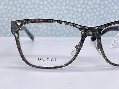 Gucci Eyeglasses Frames Woman Silver Oval Zisiliert Veneziaisch Gg 4267 Hole • $157.84