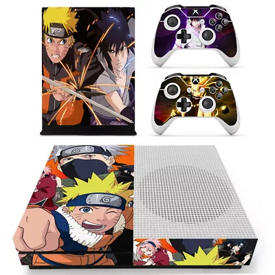 NEW AU Naruto Decal SKIN STICKER FOR XBOX ONE S (SLIM) CONSOLE +2 CONTROLLERS • $20.89