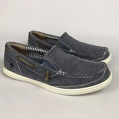 MARGARITAVILLE Dock Canvas Slip-On Boat Shoes Loafer - Mens Size 10 - Blue Denim • $29