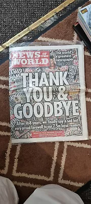 News Of The World (Final Edition) Thank You And Goodbye (July 10 2011) Orig Seal • £12.99