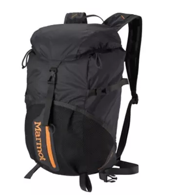 Marmot Kompressor Plus 20 L Backpack Black & Yellow Lightweight Hiking Day Pack • $49.99