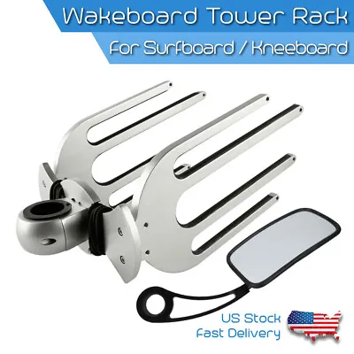 $127.17 • Buy Boat Wakeboard Tower Rack Wake Board Kneeboard Holder And Boat Rearvew Mirror