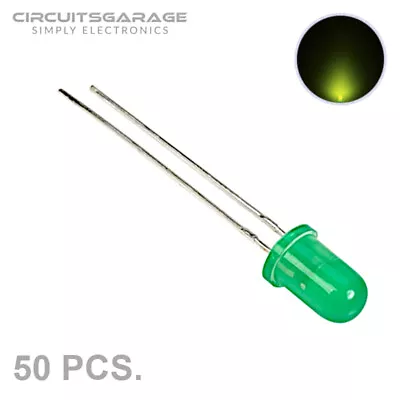 50 X 5mm Bright Colored Green Light Emitting Diode LED Bulb - USA • $7.09