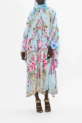 CAMILLA Down The Garden Path High Neck Ruffle Kaftan RRP $999 • $668