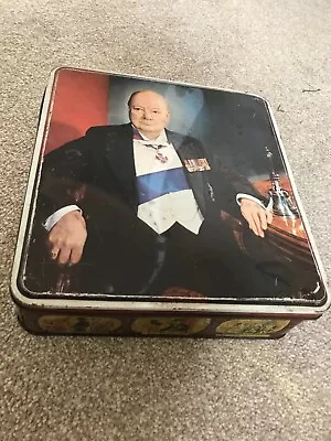 Vintage Winston Churchill Biscuit Tin. • £4.95