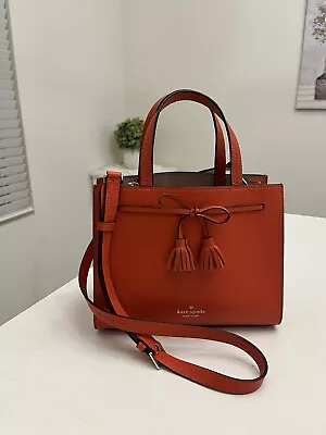 Kate Spade Hayes Small Satchel Double Handle Crossbody Tamarillo/orange **mint** • £122.54