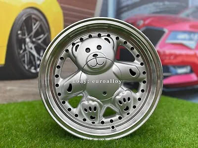 15  4X100 RONAL URS TEDDY BEAR Old School SILVER Wheels For VW HONDA JDM Rims • $1773.96