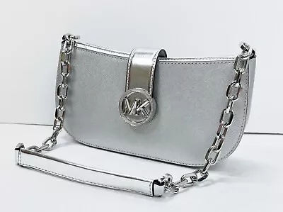 Michael Kors Carmen Small Pouchette Shoulder Chain Bag Purse • $69.80